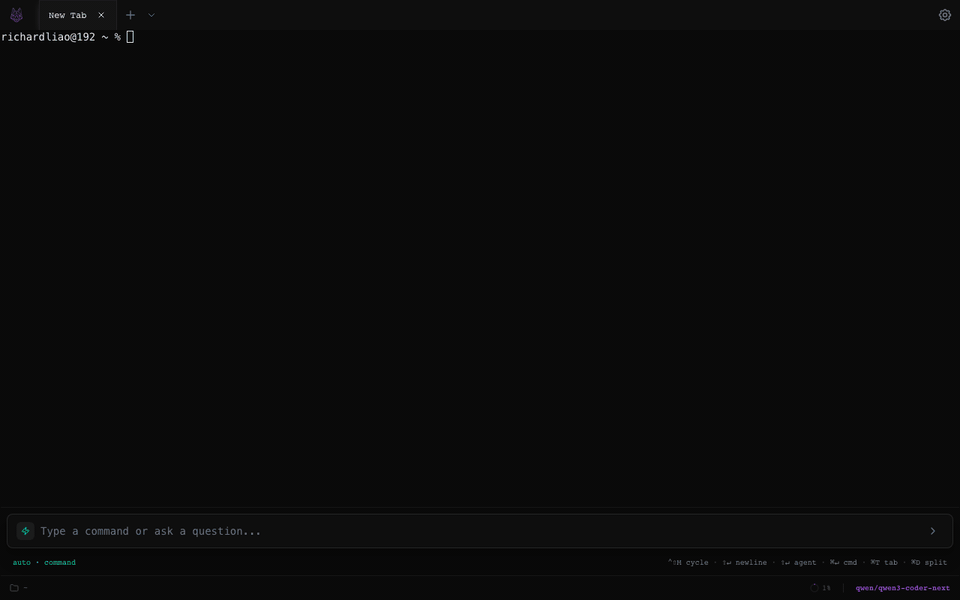Tron's agent view — chat-first layout with plan and executed commands