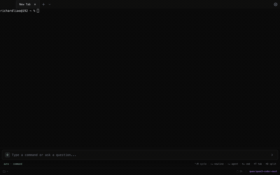 Tron web server mode opened in a browser — full terminal with tabs and agent overlay